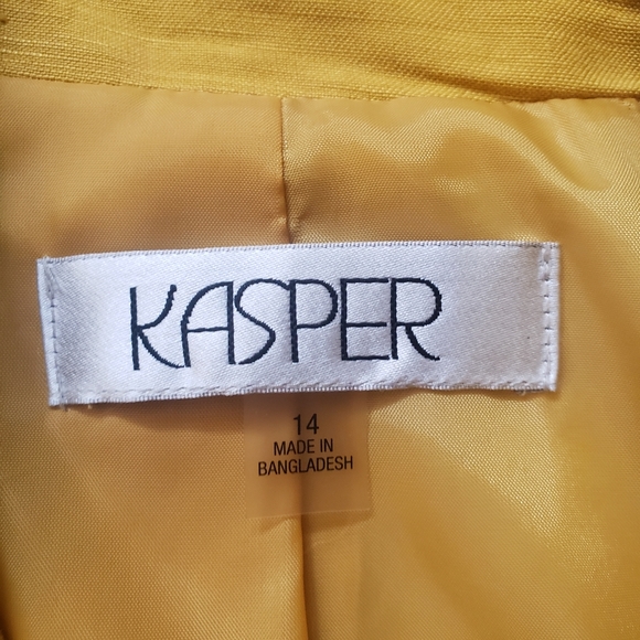 KASPER Linen Blend, Toggle Closure, Notch Collar Blazer: size 14 - Picture 9 of 13